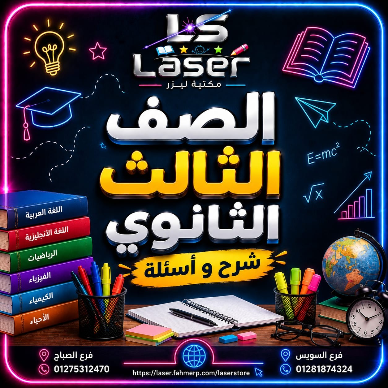 الصف الثالث الثانوى شرح واسئلة