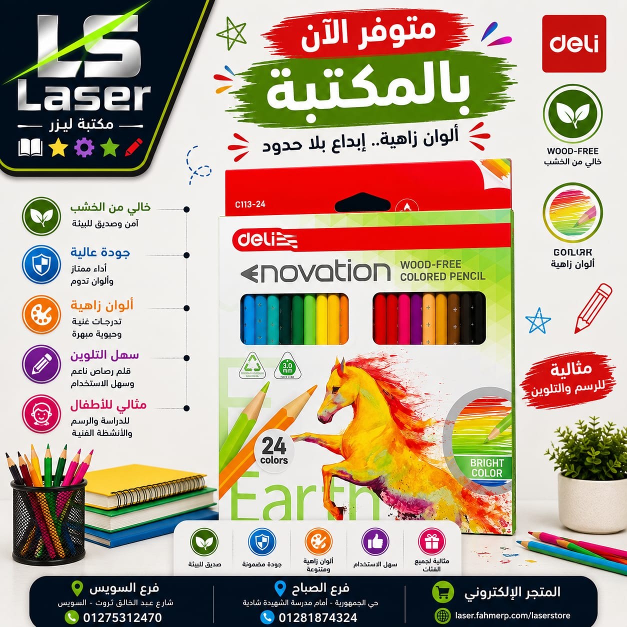 الوان خشب 24 لون ديلى C113-24