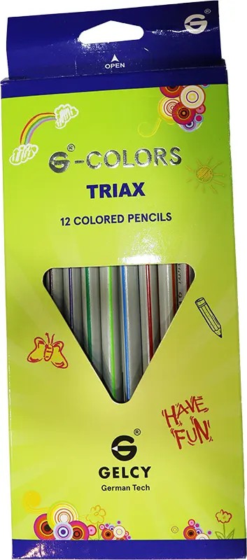 الوان خشب جيلسى 12 لون ط مثلث